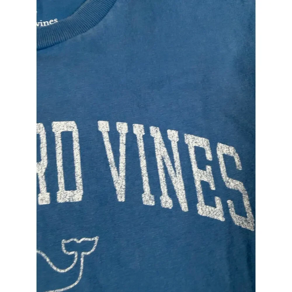 NEW Vineyard Vines Logo Graphic T Shirt Blue Boys Size 14-16 / Large